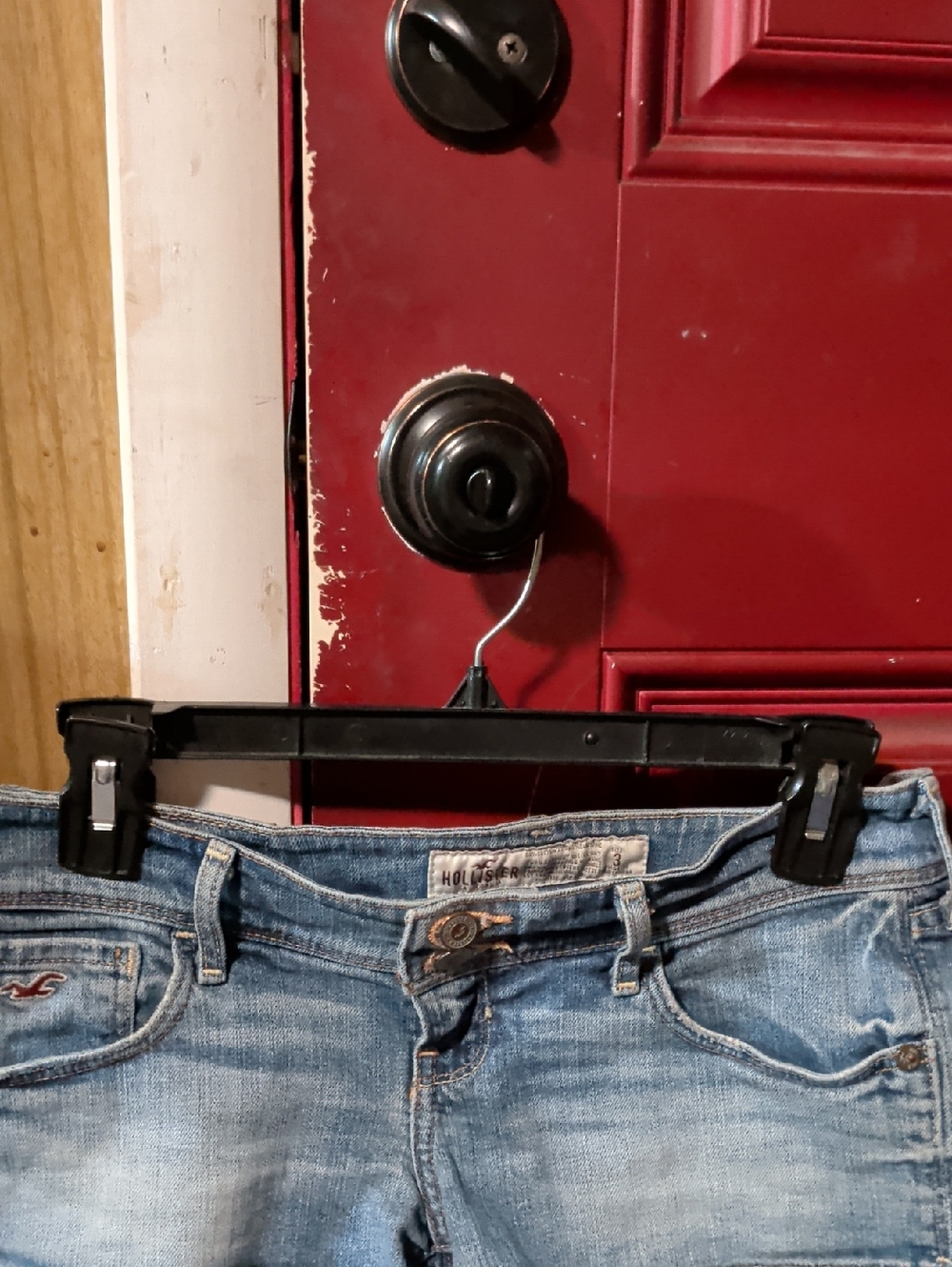 Hollister Distressed Light Blue Low-Rise Denim Jeans